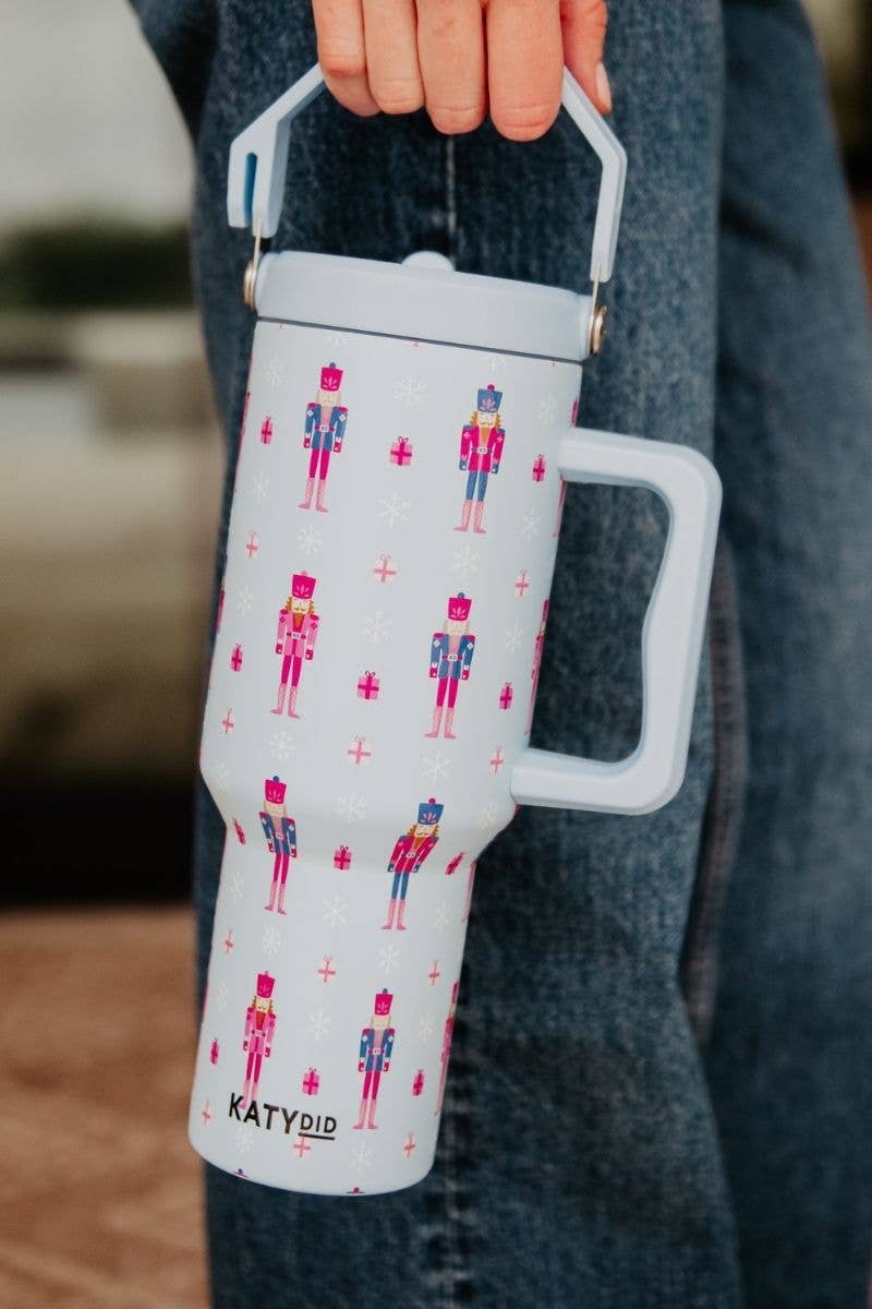 Katydid - Nutcracker Light Blue Christmas Wholesale Tumbler Cup: Light Blue