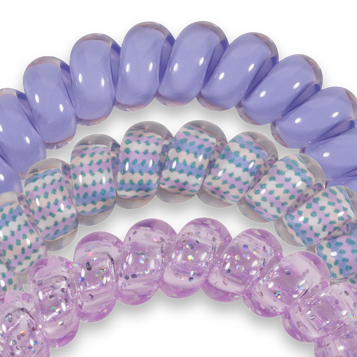 TELETIES - Spiral Hair Coils | Large | Lavender Mist