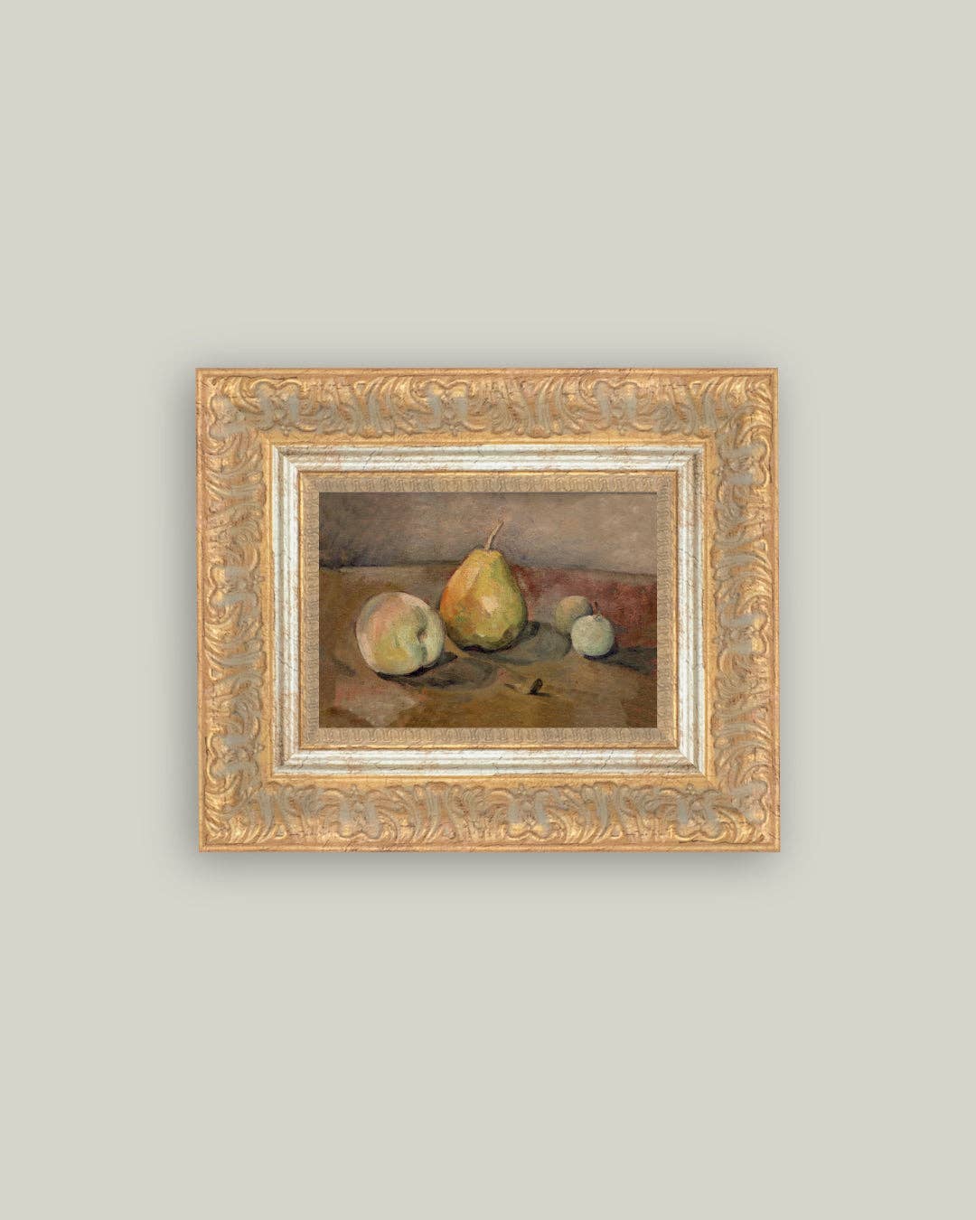 Petal Lane Home - Pears and Apples Framed Antique Art: 18x14