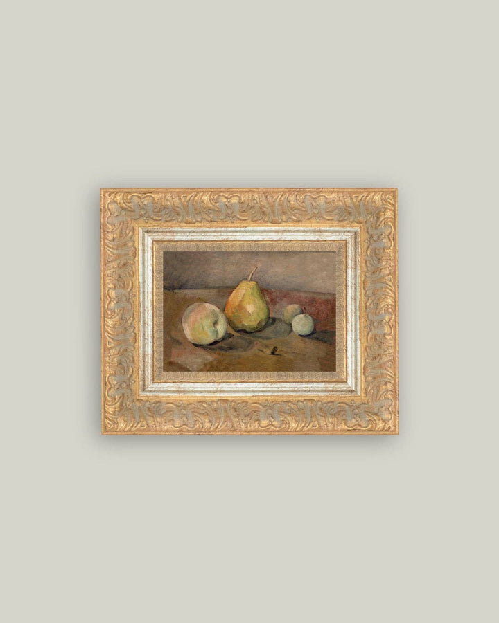 Petal Lane Home - Pears and Apples Framed Antique Art: 18x14