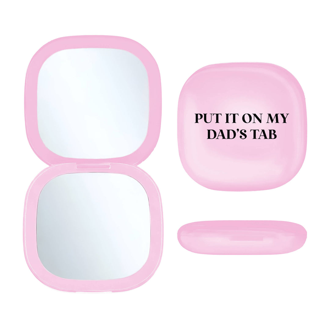 Toss Designs - LED Compact Mirror (Pink) - Put it on My Dad's Tab (Black)