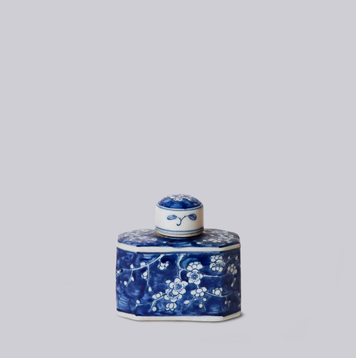 Cobalt Guild - Blue and White Porcelain Plum Blossom Lidded Caddy