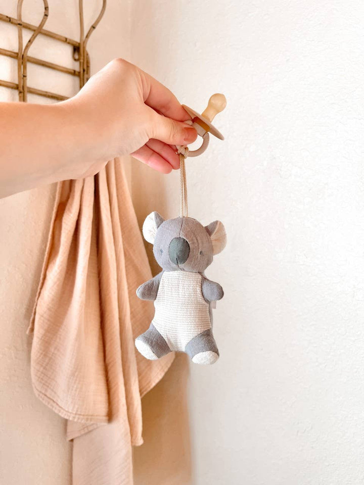 Itzy Ritzy - *NEW OPTIONS* Bitzy Pal Natural Rubber Pacifier & Plush: Bow
