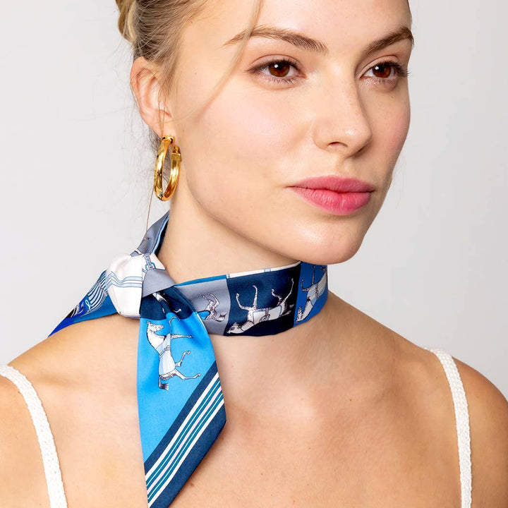 Fashion City - Colorful Patterns Horse Print Light Weight Scarf: YEL / ONE SIZE