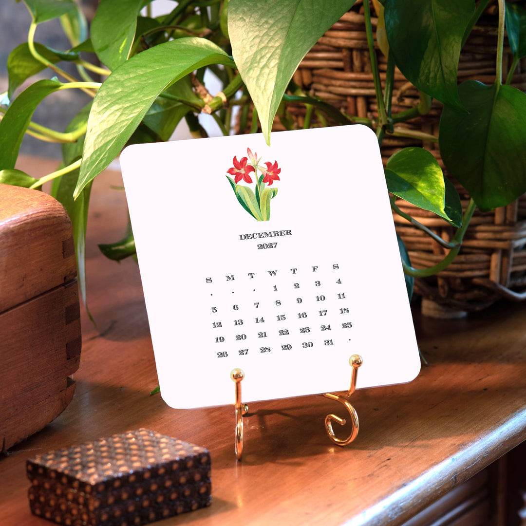 Maison de Papier - 2027 Floral Calendar with Easel: Complete Set