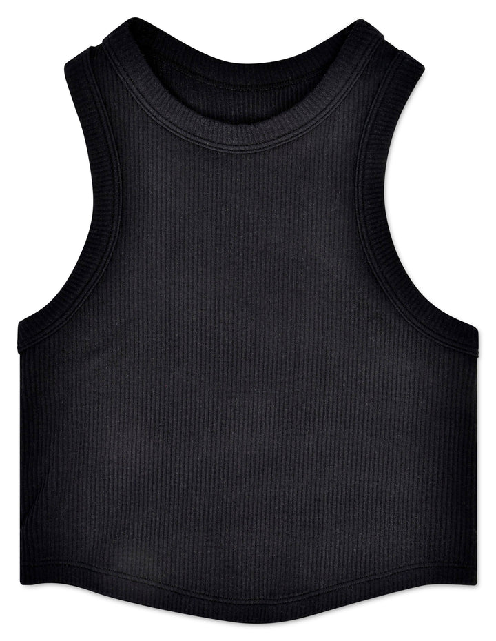 Iscream - BLACK CROPPED RACER BACK TOP (MED/LG(10-14)