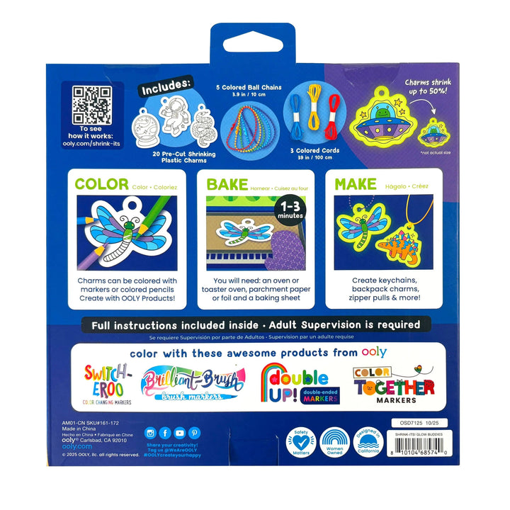 OOLY - Shrink-Its! DIY Shrink Art Kit - Glow Buddies