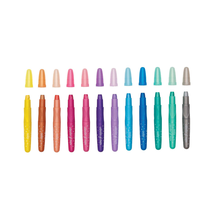 OOLY - Rainbow Sparkle Watercolor Gel Crayons - Set of 12