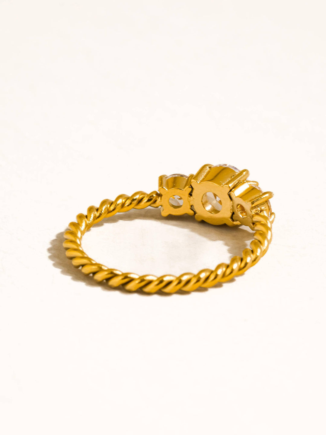 Flânerie by MAIQ - Moira 18K Gold Non-Tarnish CZ Statement Ring: Yellow Gold