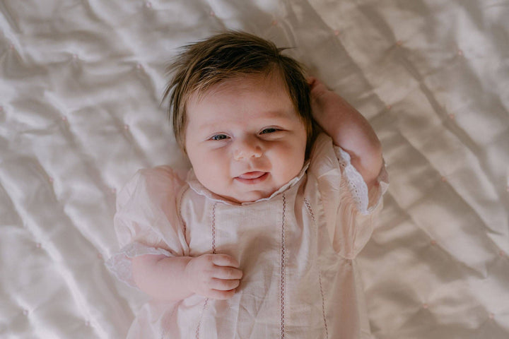 Lenora - BABY SPENCER  DAYGOWN -: Blue / 0/3M