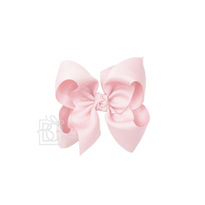 Beyond Creations, LLC - SIGNATURE GROSGRAIN BOW ON CLIP: 5.5" Huge - 2.25" Ribbon on Alligator Clip / PINK
