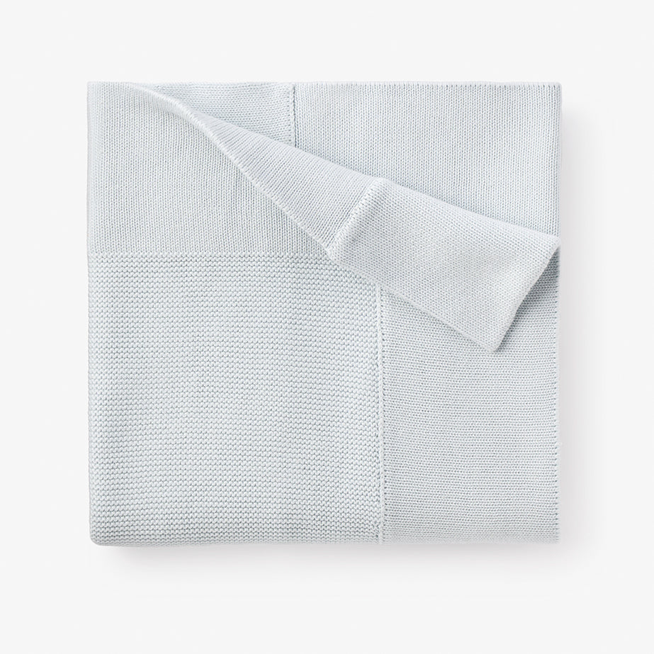 30X40 Pale Blue Sofia + Finn Knit Baby Blanket