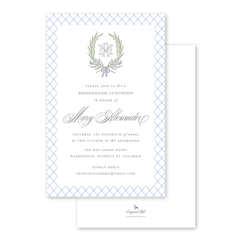 Dogwood Hill - Alexandra Boxed Invitation: Imprintable Invitation Boxed Set of 10 Cards