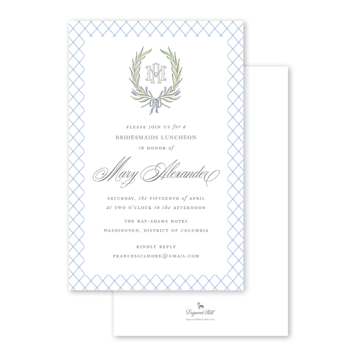 Dogwood Hill - Alexandra Boxed Invitation: Imprintable Invitation Boxed Set of 10 Cards