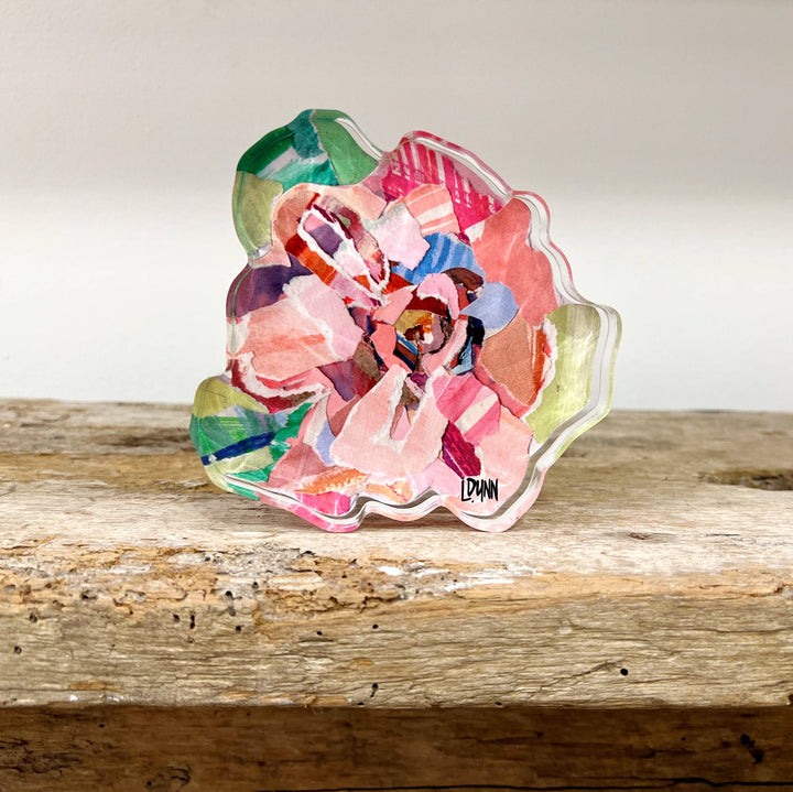 Lauren Dunn - Pink Zinnia Bold Bloom Acrylic