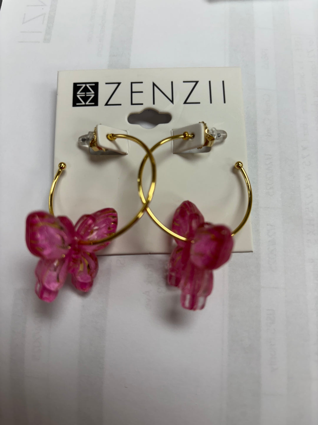 Butterfly Hoop Earring