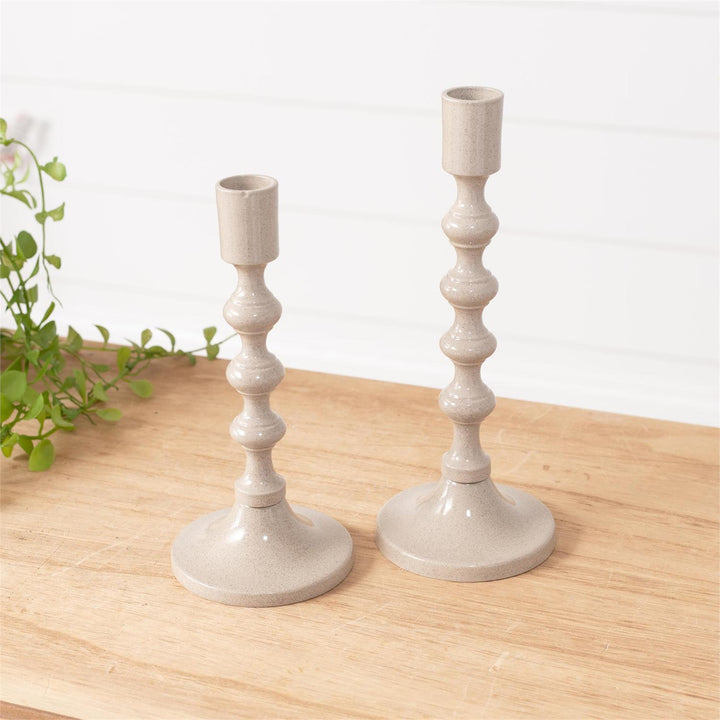 Tan Speckled Taper Holder (2 sizes)