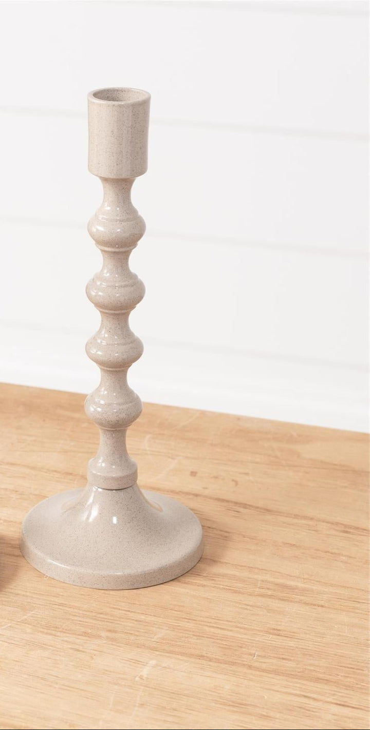 Tan Speckled Taper Holder (2 sizes)