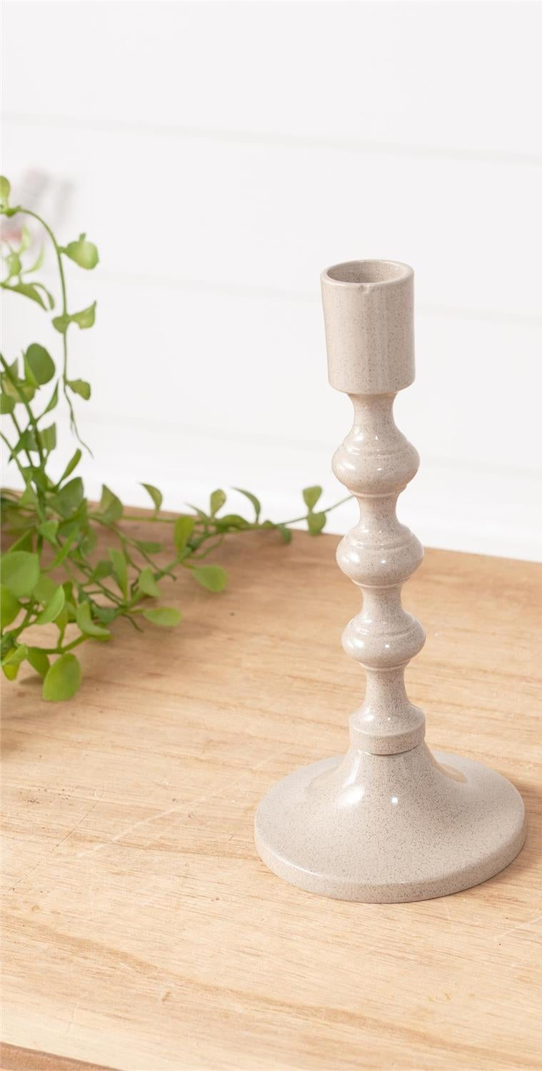 Tan Speckled Taper Holder (2 sizes)