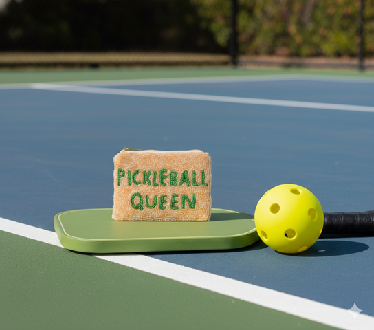 Nima Accessories Inc - Ladies Fully Beaded  PICKLE BALL QUEEN Coin Purse