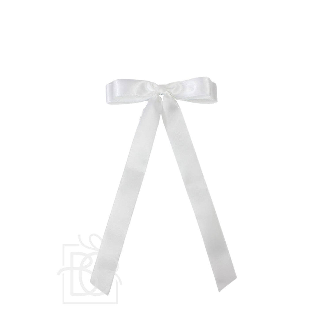 Beyond Creations, LLC - 7/8" SATIN LAYERED TAIL BOW ON ALLIGATOR CLIP: Millennium Blue