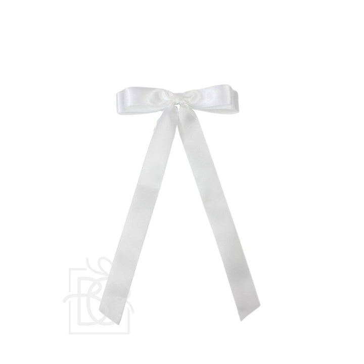 Beyond Creations, LLC - 7/8" SATIN LAYERED TAIL BOW ON ALLIGATOR CLIP: Millennium Blue