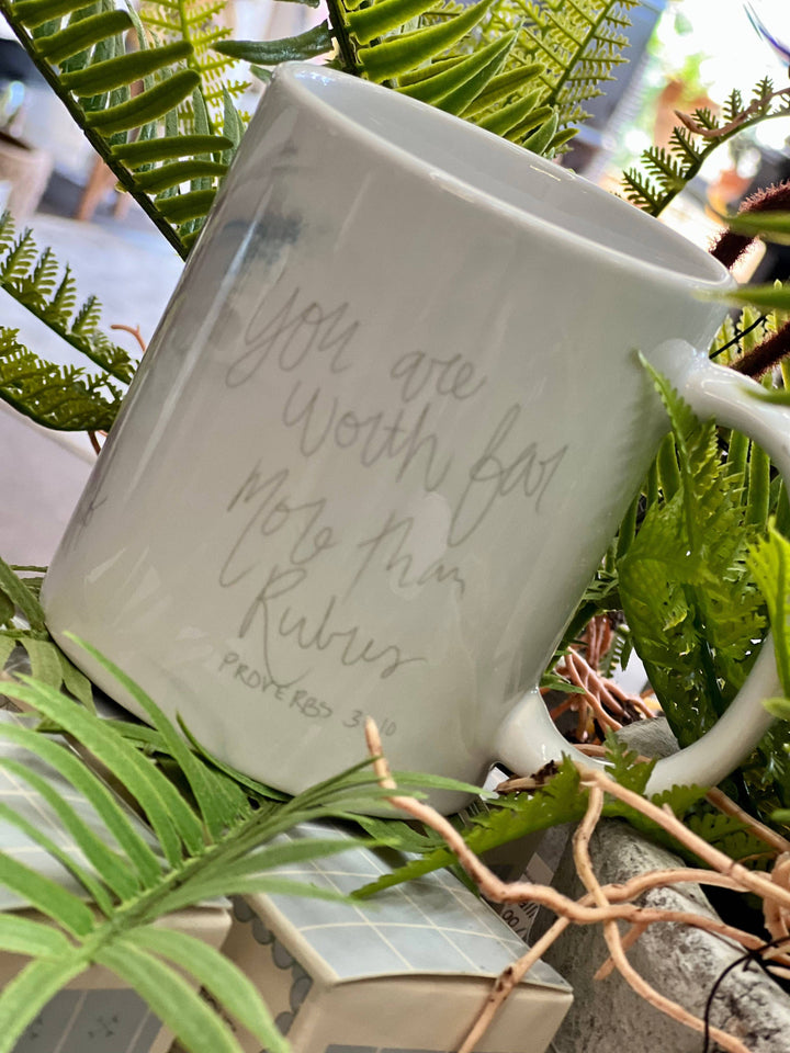 The Painted Petal - Proverbs 31:10 Coffee Mug