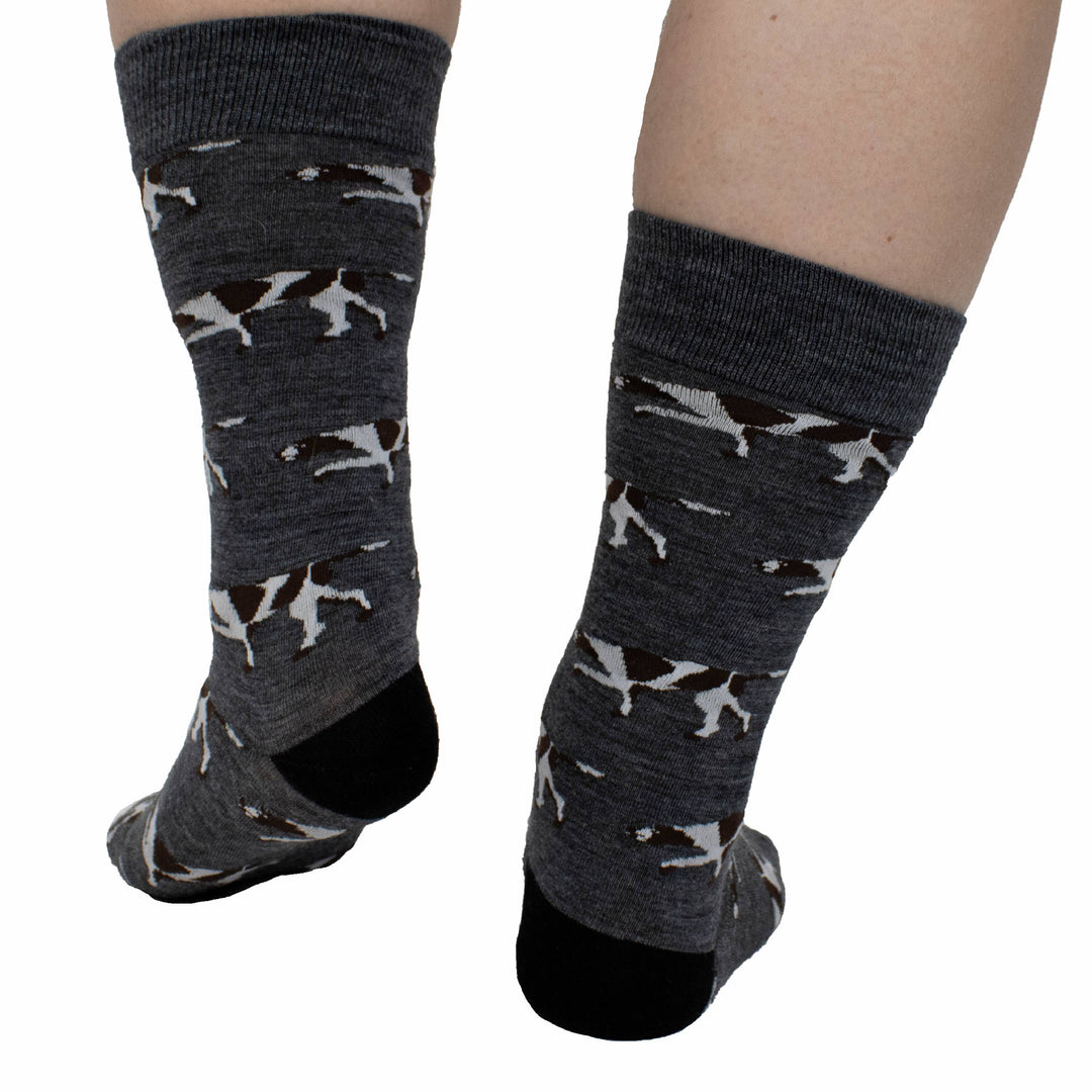 hunting feet - POINTER IN CHARCOAL