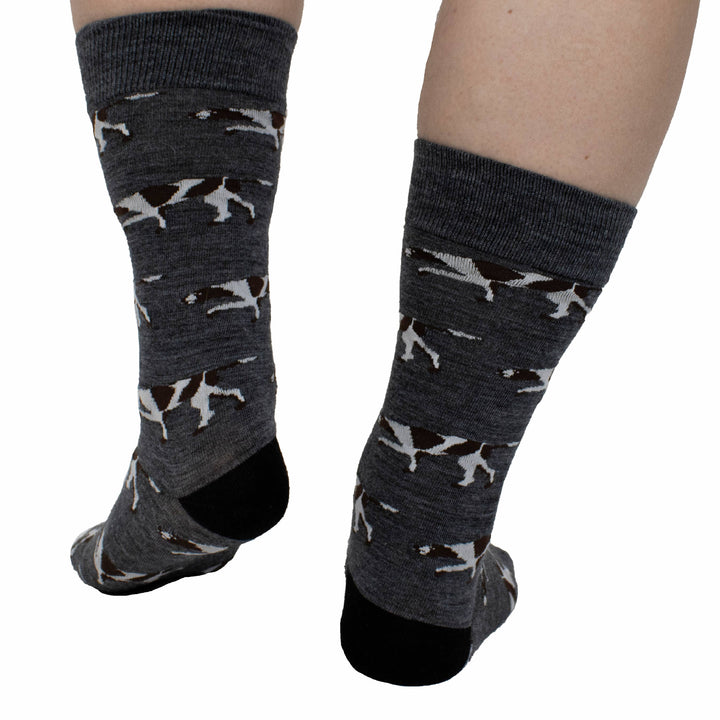 hunting feet - POINTER IN CHARCOAL
