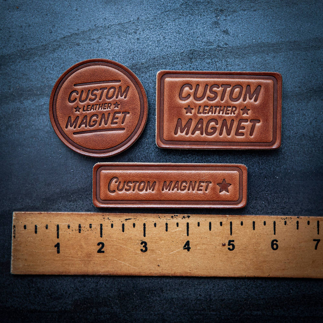 Sugarhouse Leather - American Flag Leather Magnet Block Style