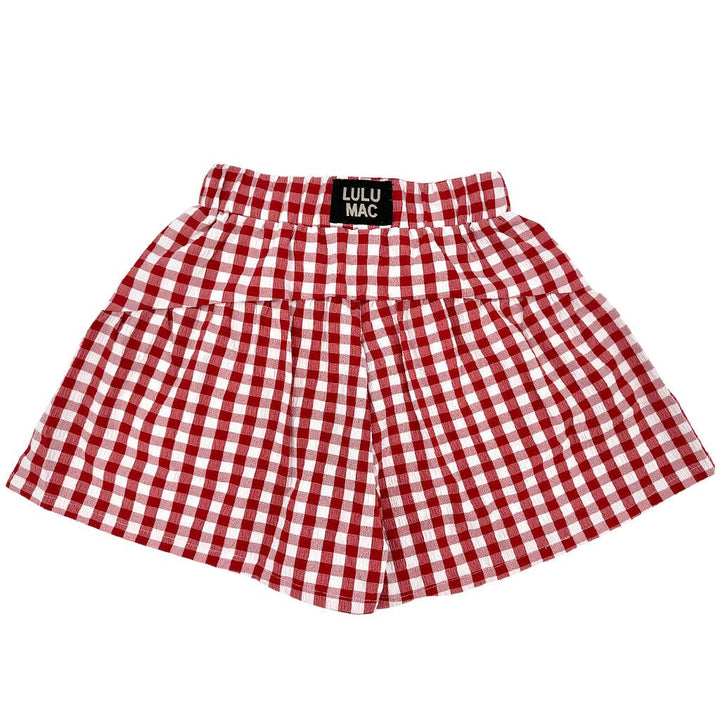 Girlie Girl Originals - LM-1112 RED Lulu Mac MODERN SKORT: RED / Small