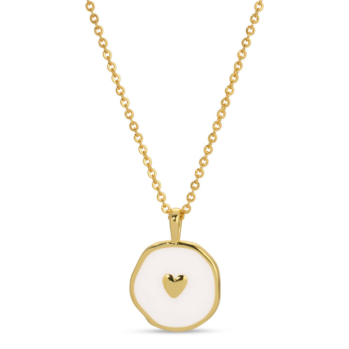 Splendid Iris - Tiny Heart Necklace: White