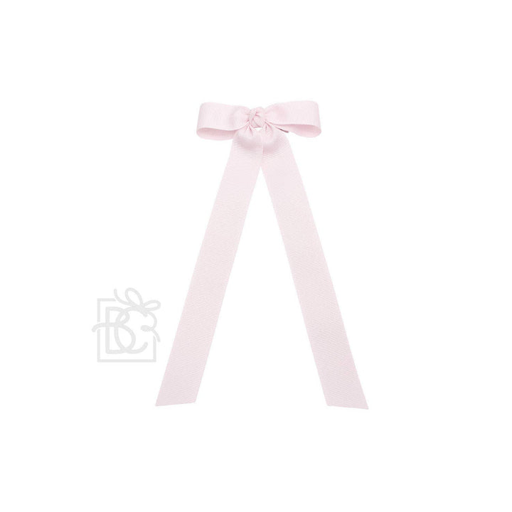 Beyond Creations, LLC - FLAT BOW W/ 7" STREAMERS ON ALLIGATOR CLIP: 3.5" W/ 7" Streamers / POWDER BLUE