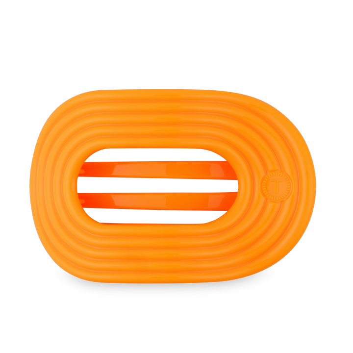 TELETIES - Flat Round Hair Clip | Large | Day Rave