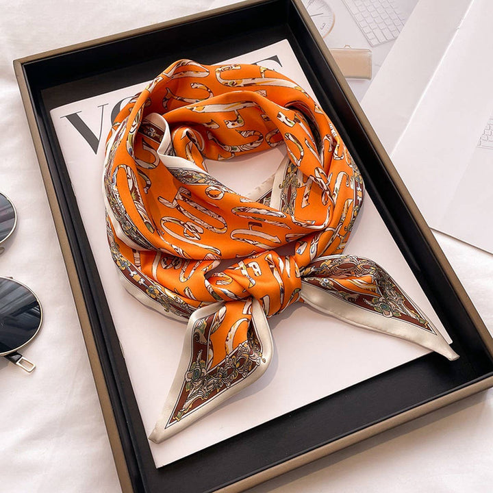 ACCITY - Women’s Long Silk Scarf – Stylish Neck Accessory_CWASC03144: TYPE10 / (OS) 2