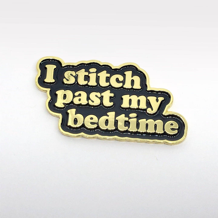 Snarky Crafter Designs - I Stitch Past My Bedtime Magnetic Enamel Needle Minder