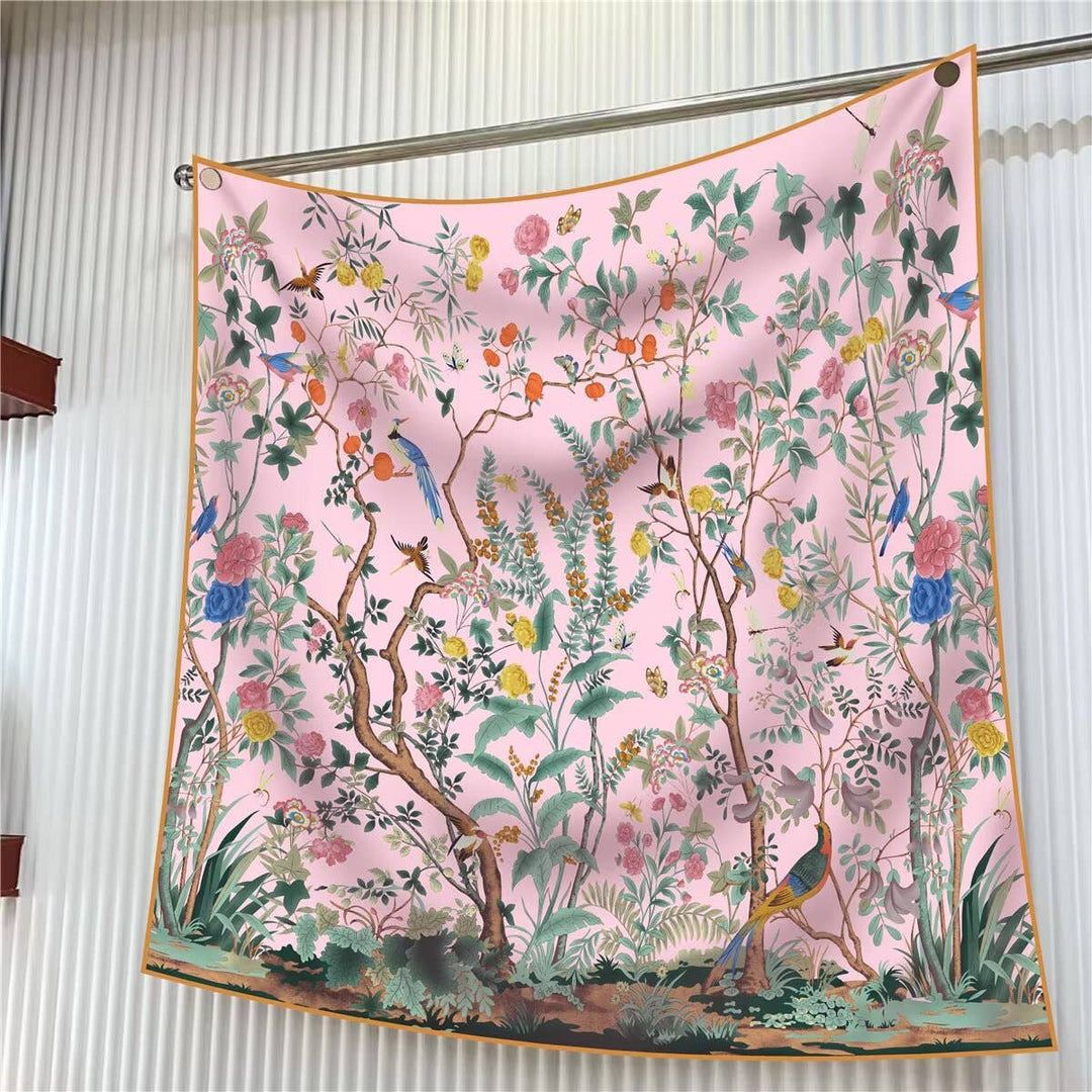 ACCITY - Jungle Birds Twill Silk Travel Sun Scarf_CWASC04082: TYPE3 / (OS) 1