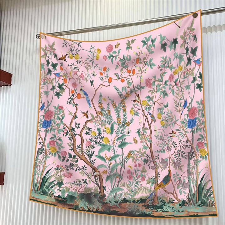 ACCITY - Jungle Birds Twill Silk Travel Sun Scarf_CWASC04082: TYPE3 / (OS) 1