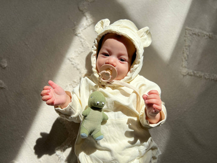 Itzy Ritzy - *NEW OPTIONS* Bitzy Pal Natural Rubber Pacifier & Plush: Bow