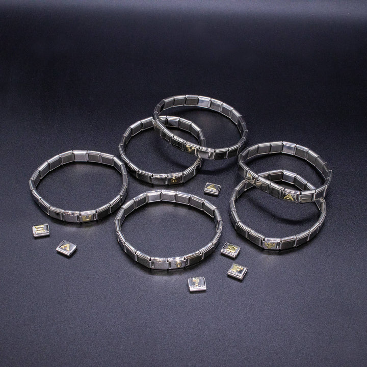 Natalia - Italian Charm Bracelet Number - 9mm Gold Link: 2