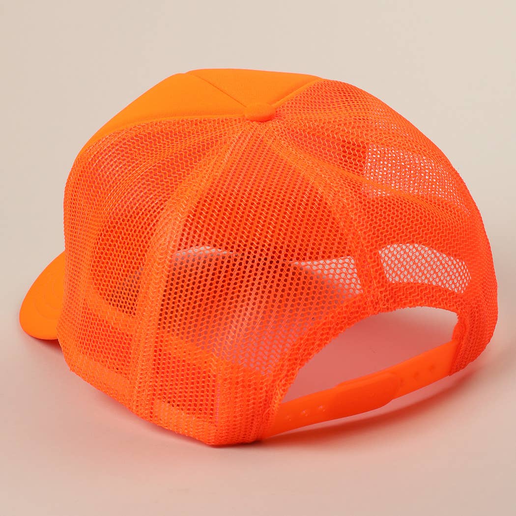 Fashion City - Pretty Girls Love Boys With Boats Text Print Mesh Back Cap: KELLY GREEN / ONE SIZE