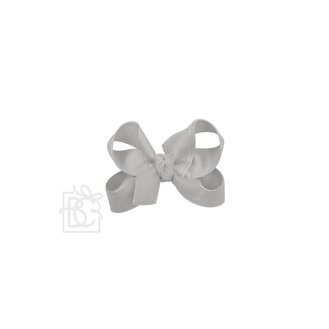 Beyond Creations, LLC - LAYERED ORGANZA/GROSGRAIN BOW ON CLIP: 4.5" Large - 1.5" Ribbons on Alligator Clip / PEONY