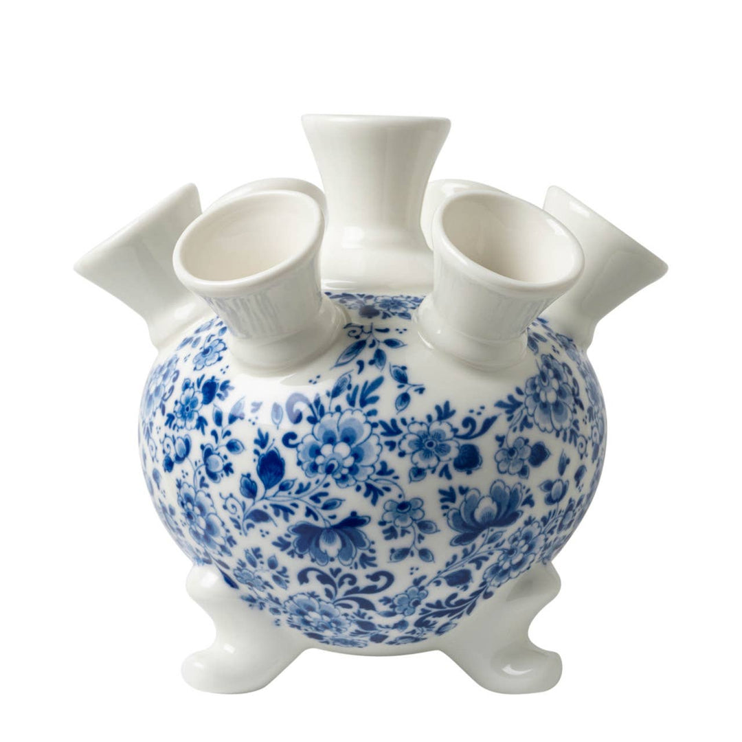 Heinen Delfts Blauw - Tulip vase on legs Elegant small flower