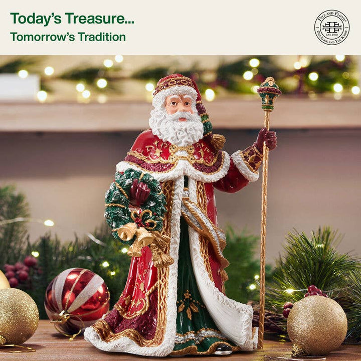 Fitz and Floyd® Mikasa® Pfaltzgraff® - Fitz & Floyd Noel Holiday Santa Musical Gift Box Pkg: RED / RESIN