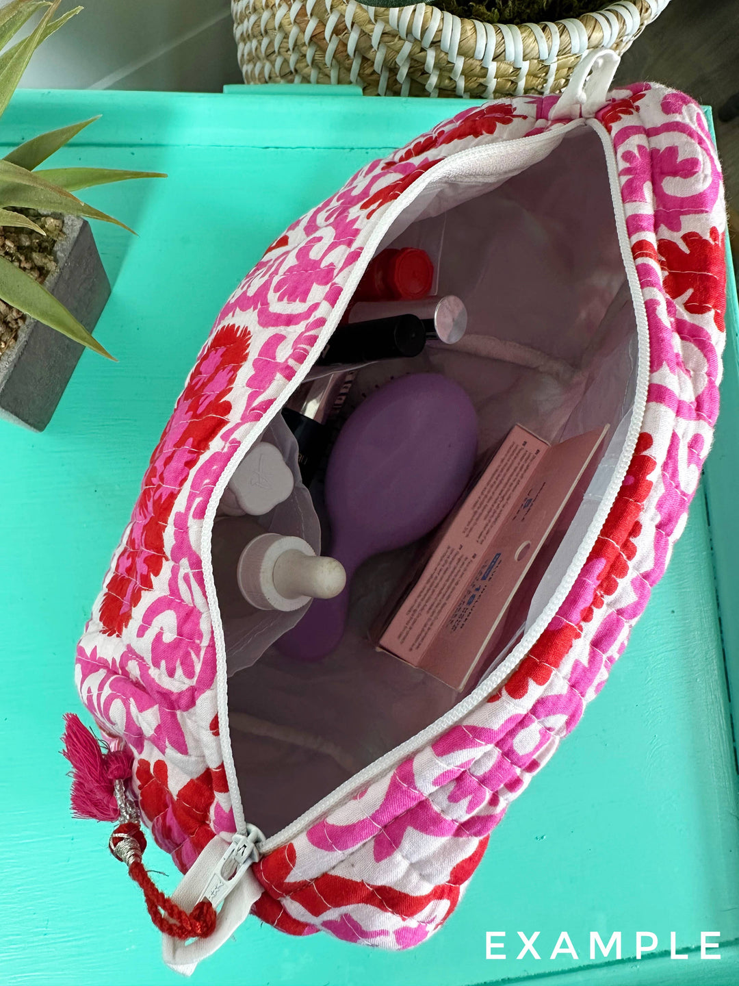 Folklore Couture - Quilted Makeup Bag | Cosmetic Toiletry Bag | Southern Town