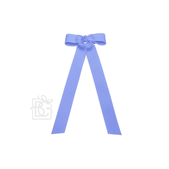 Beyond Creations, LLC - FLAT BOW W/ 7" STREAMERS ON ALLIGATOR CLIP: 3.5" W/ 7" Streamers / POWDER PINK