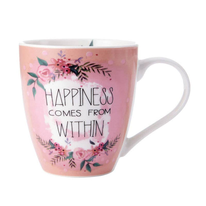 Fitz and Floyd® Mikasa® Pfaltzgraff® - Pfaltzgraff 18Oz  Mug Hppines Comes Wthn  Open Stock: WHITE / Porcelain