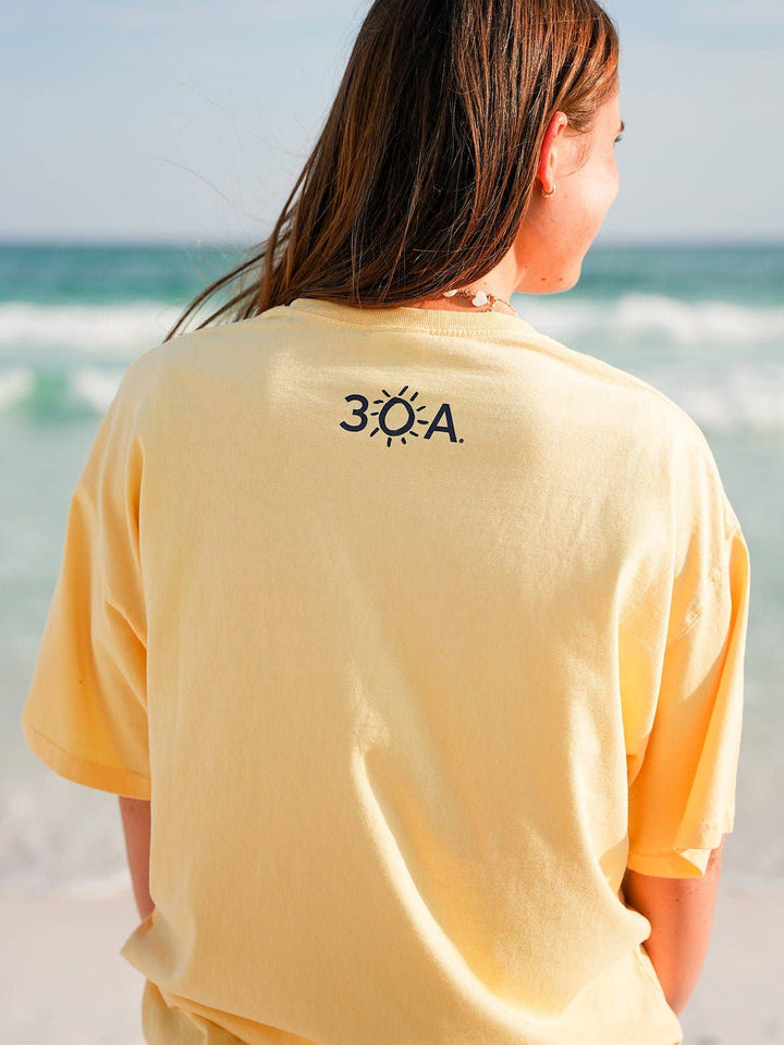 30A Gear - 30A Beach Happy Minimalistic T-Shirt: Light Green / L