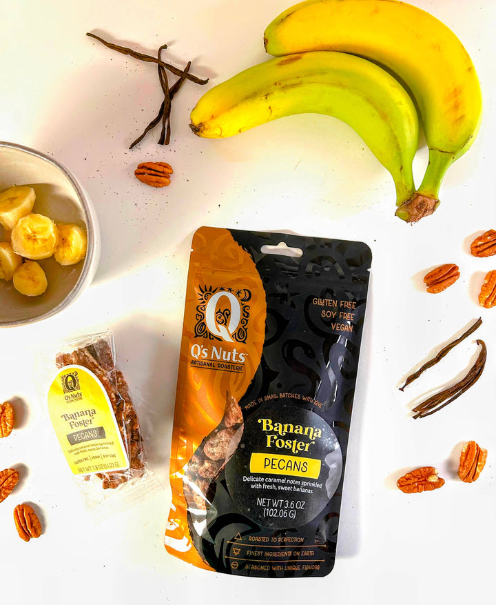 Q's Nuts, LLC - 3.6 oz Banana Foster Pecan