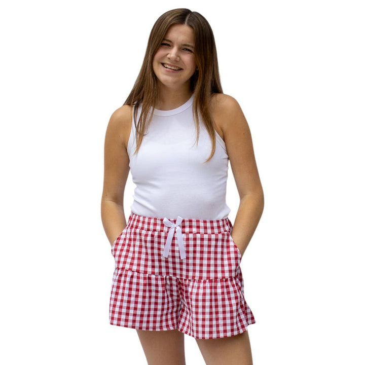 Girlie Girl Originals - LM-1112 RED Lulu Mac MODERN SKORT: RED / Small